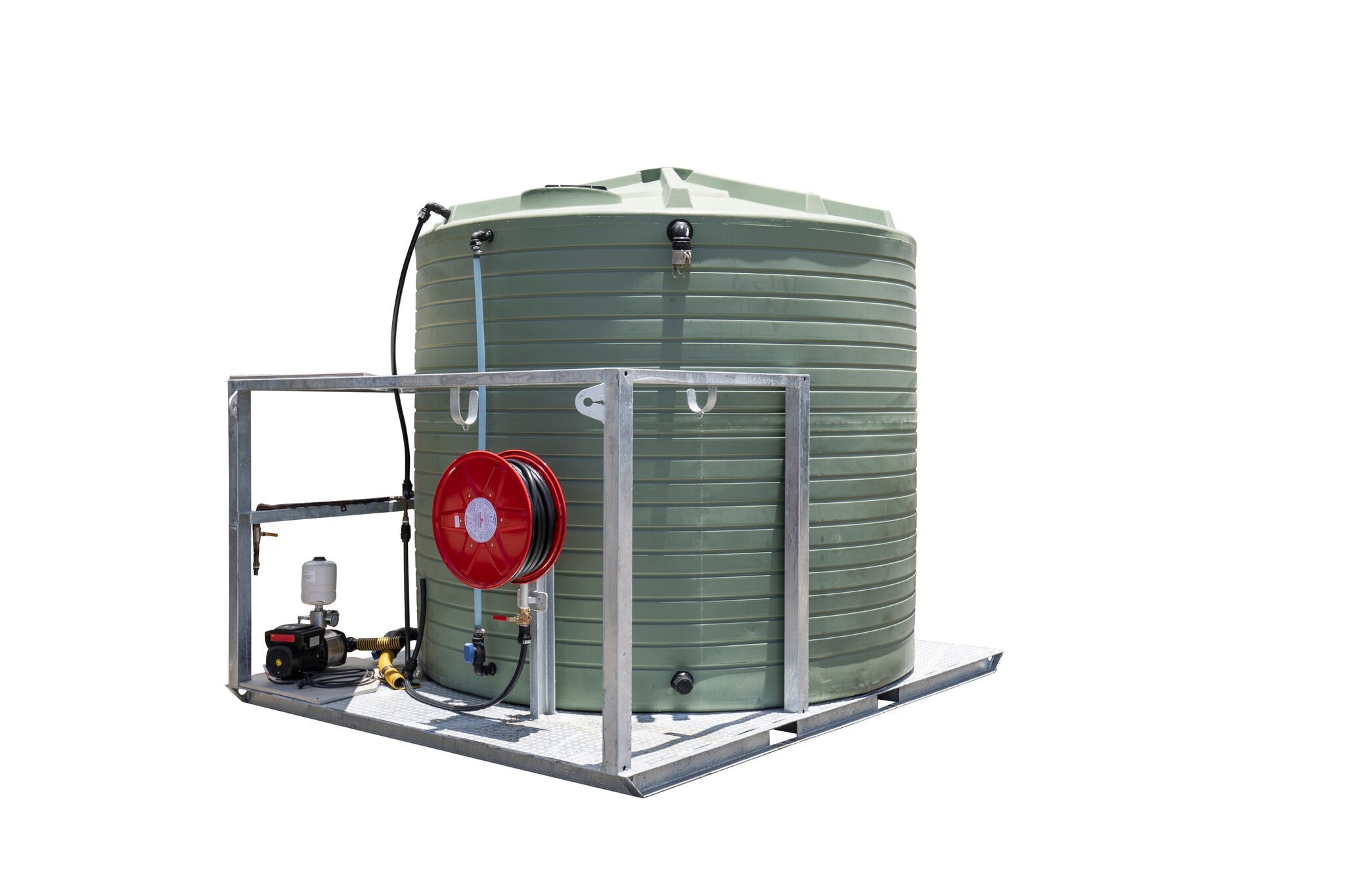 Combination Waste & Water Tanks In Frame With Pressure Pump