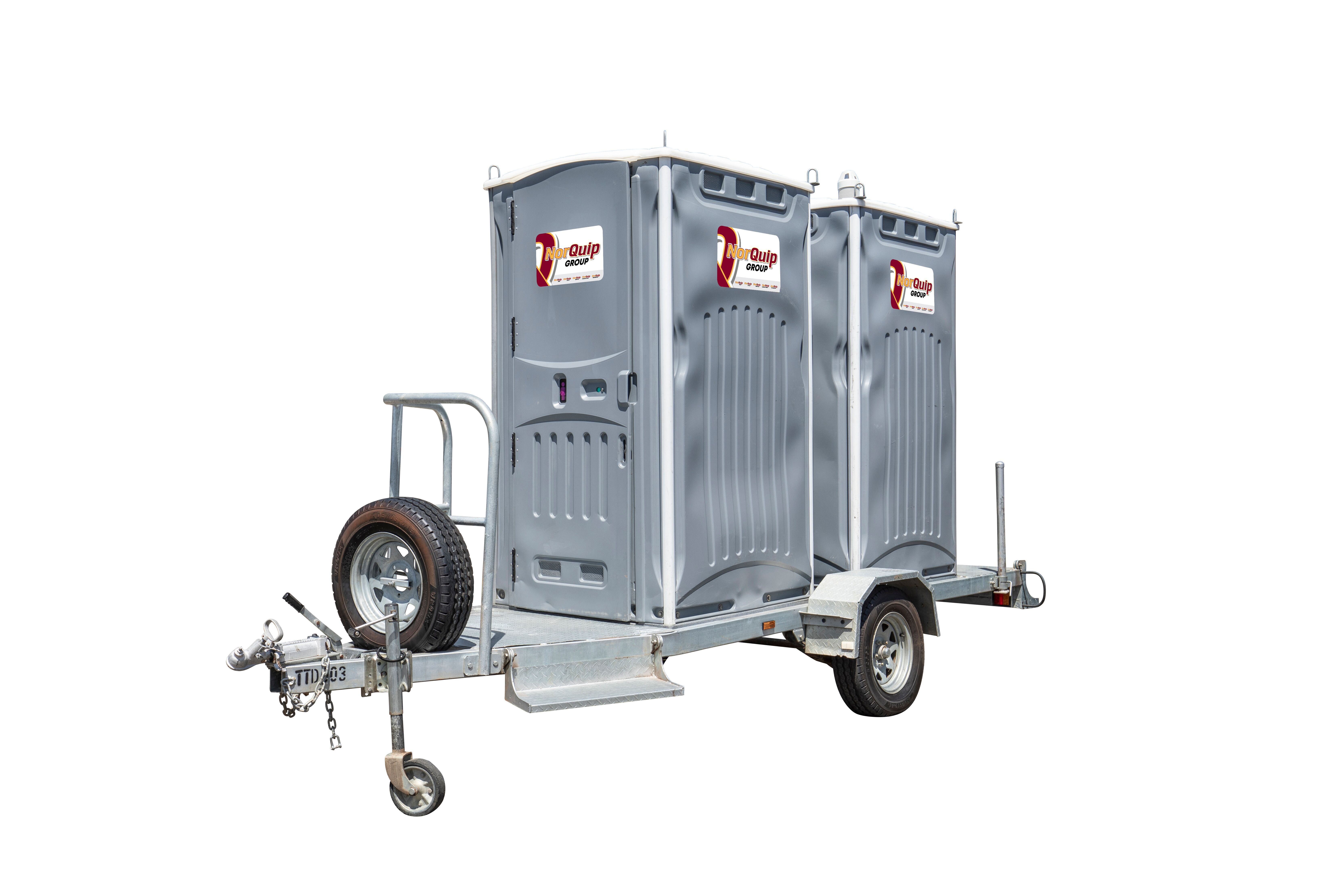 Tow-Yourself Double Toilet Trailer